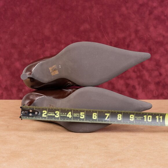 Jeffrey Campbell Women Darling Fashion Party Pointy Brown Faux Leather Boots 11 - Picture 5 of 9